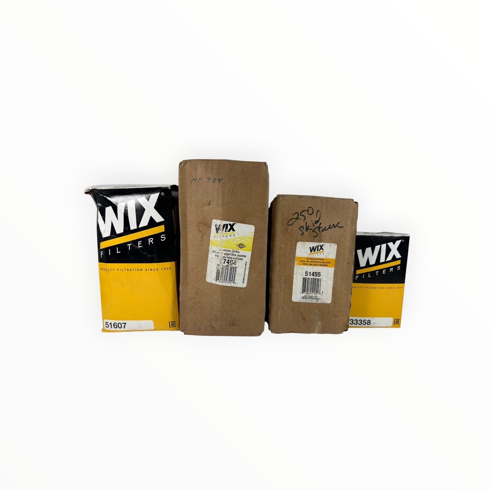 WIX Oil Fuel Filter Lot 4pc 51455 51607 33358 51740 New Industrial Skid Steer